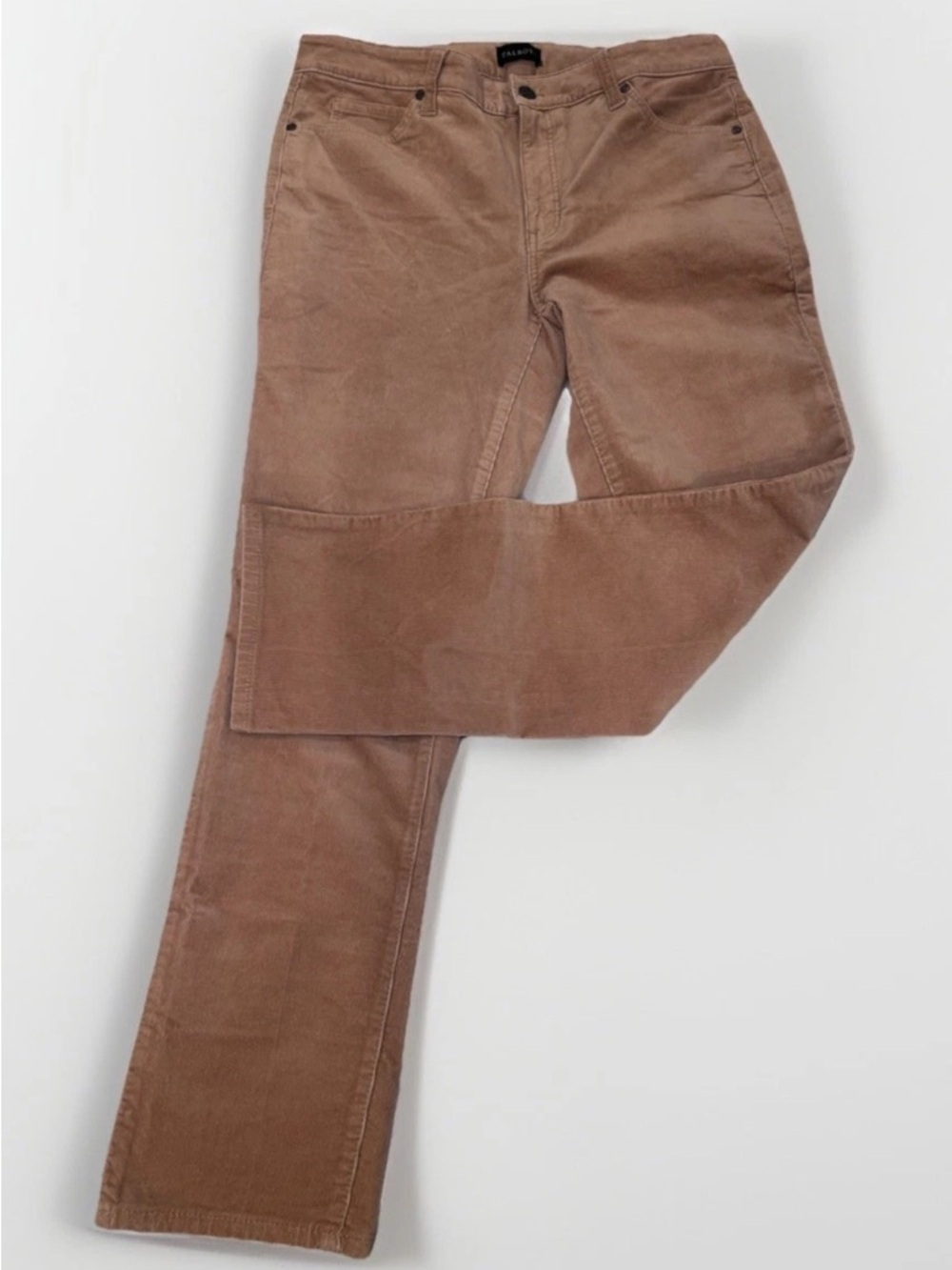Talbots Straight-Leg Corduroy Pants in Taupe Brown